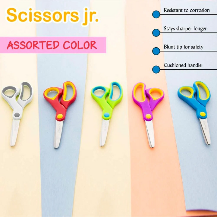 Bazic 5" Soft Grip Blunt Tip Stainless Steel Scissors