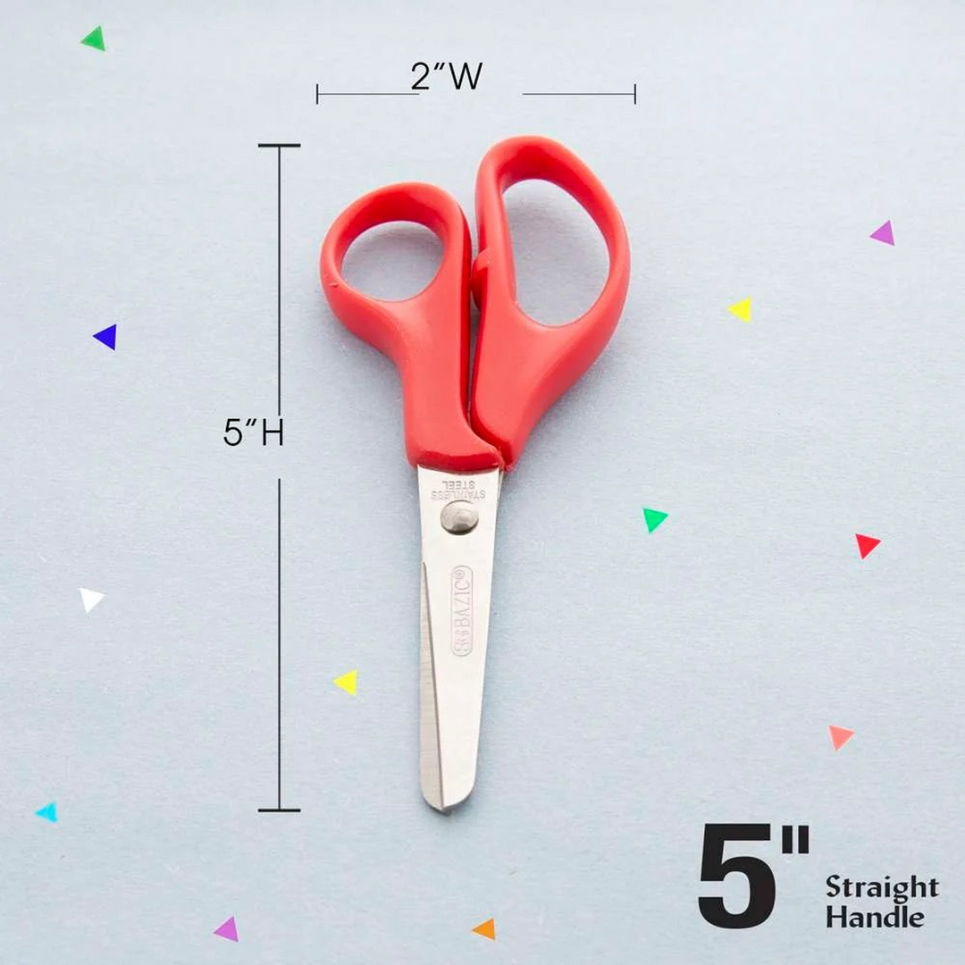 Bazic 5" Blunt Tip School Scissors