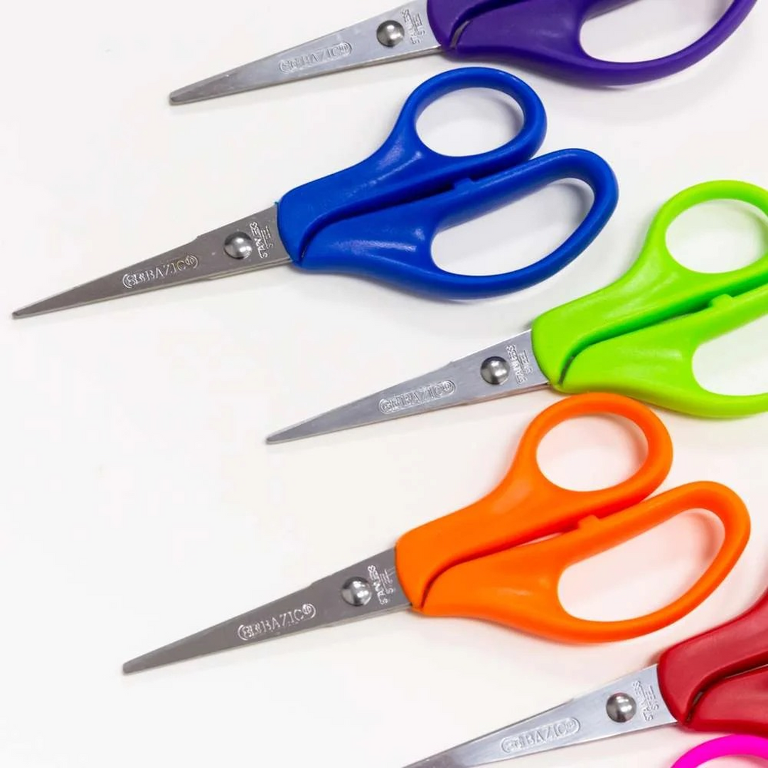 Bazic 5" Pointed Tip School Scissors