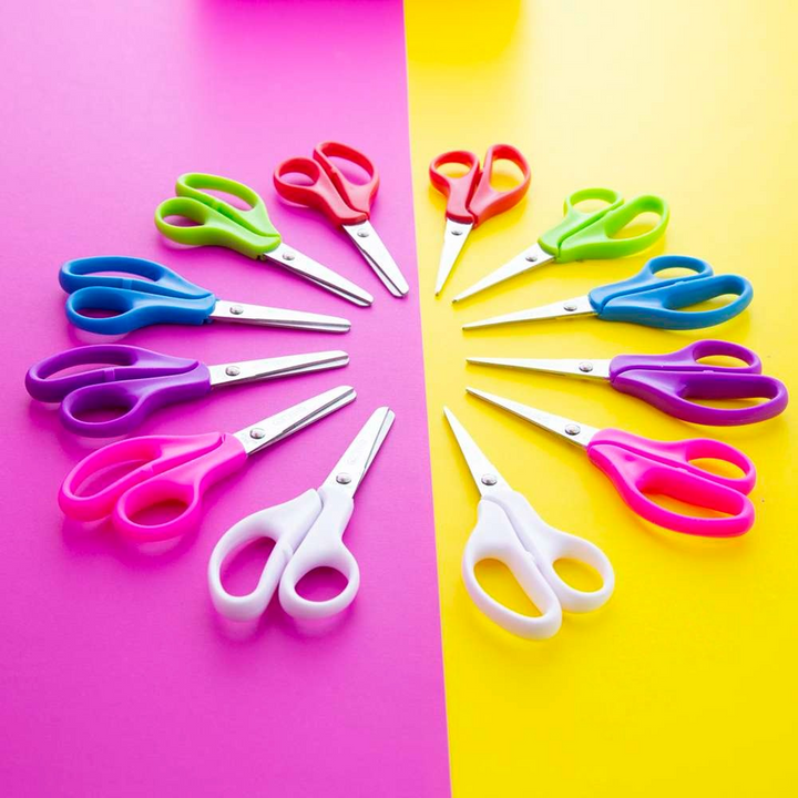 Bazic 5" Blunt &amp; Pointed Tip School Scissors 2-Pack