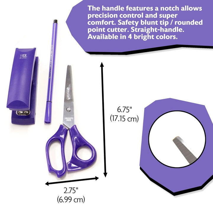 Bazic 7" Classic Stainless Steel Scissors