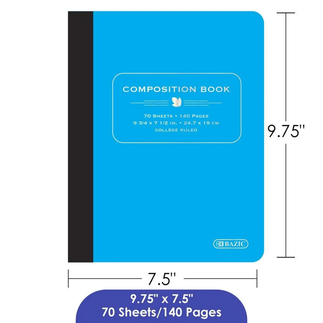 Bazic C/R 70-Count Poly Cover Composition Book