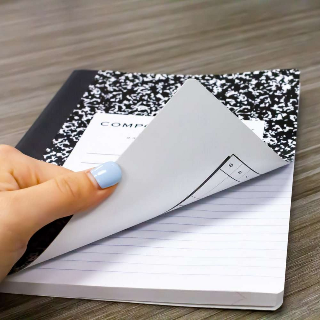 Bazic W/R 100-Count Premium Black Marble Composition Book