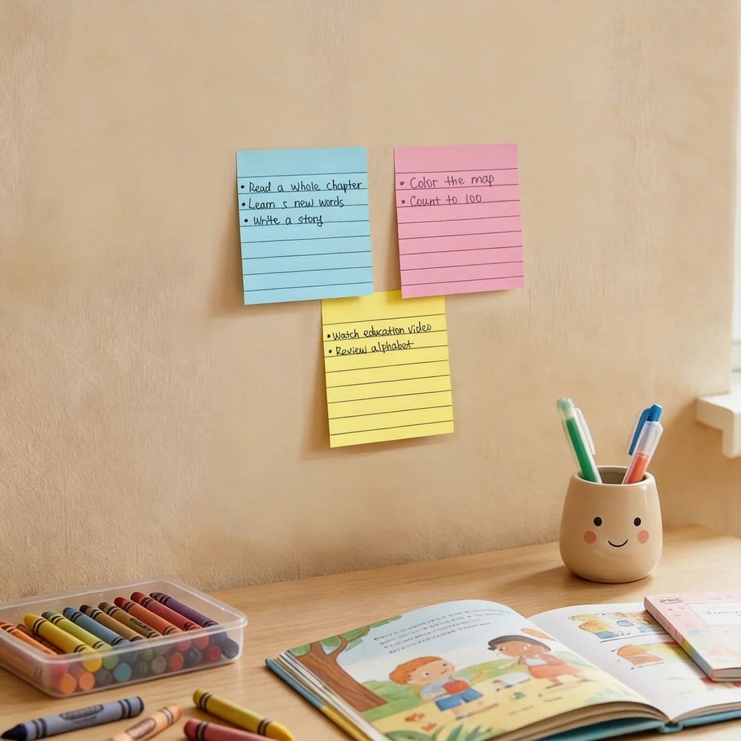 Bazic 40-Count 3" X 3" Lined Sticky Notes 3-Pack