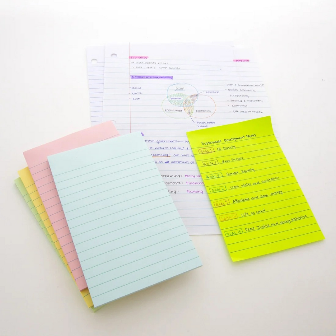 Bazic 50-Count 4" X 6" Lined Sticky Notes