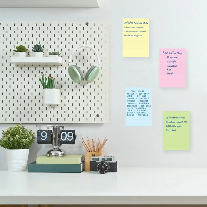 Bazic 50-Count 4" X 6" Lined Sticky Notes
