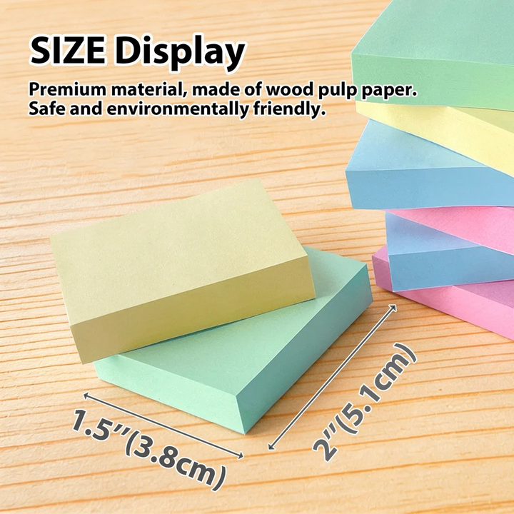 Bazic 100-Count 1.5" X 2" Sticky Notes 4-Pack