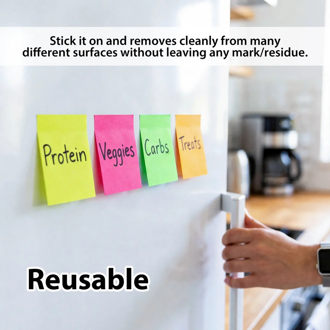 Bazic 70-Count 1.5" X 2" Neon Sticky Notes 4-Pack
