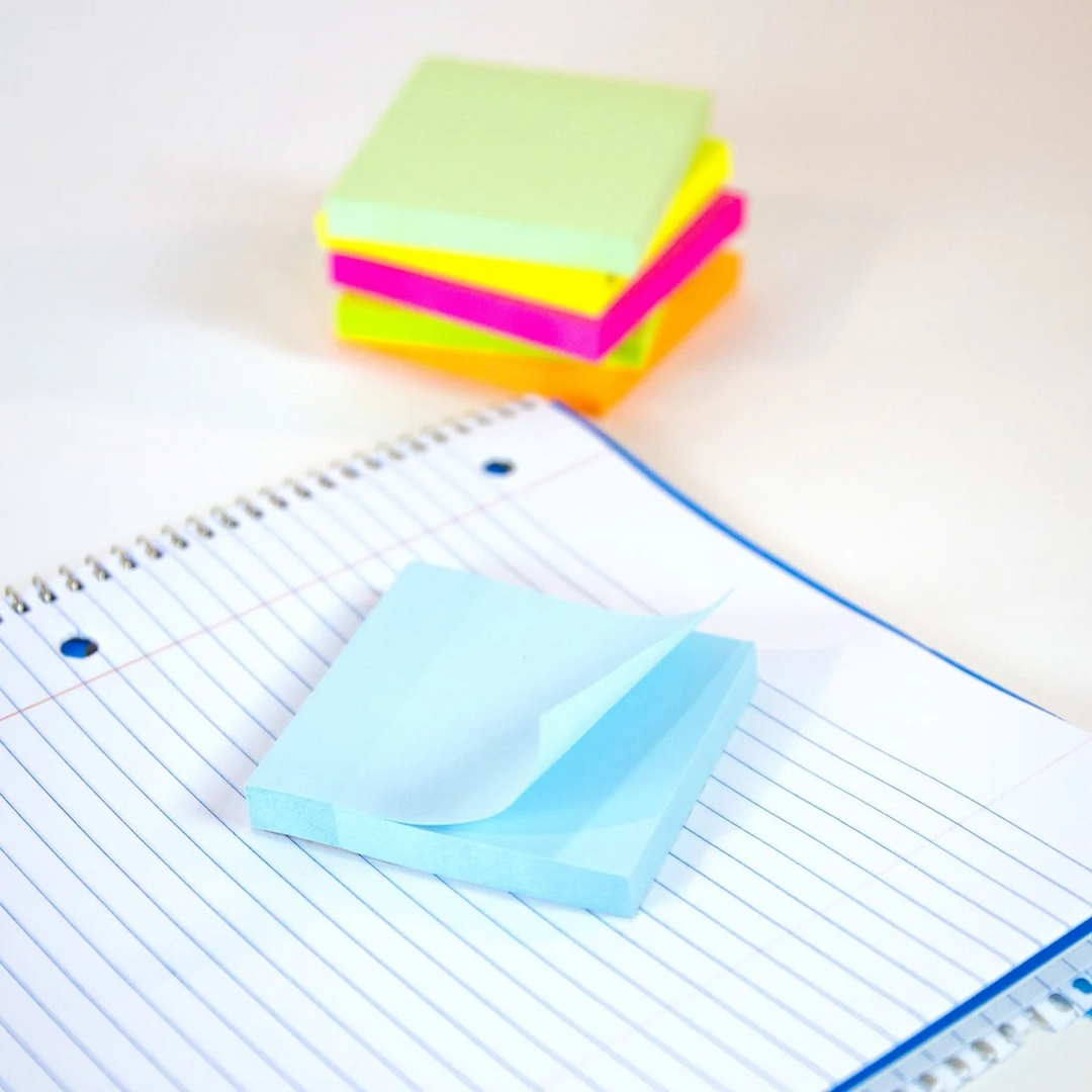 Bazic 100-Count 3" x 3" Sticky Notes 12-Pack