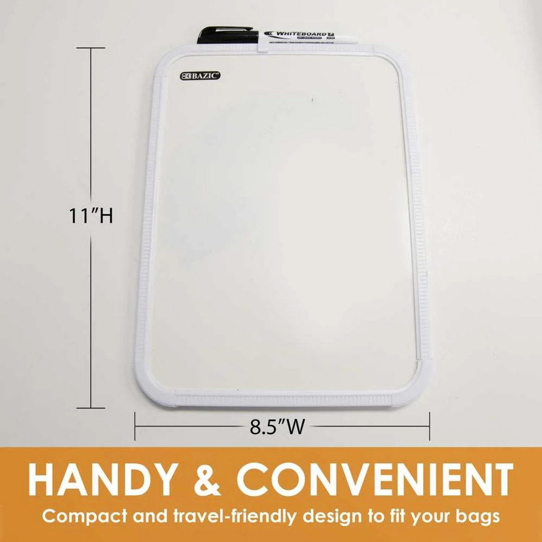 Bazic 8.5" X 11" Dry Erase Board With Marker