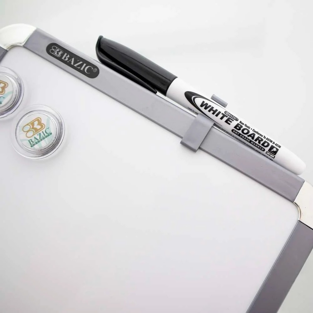 Bazic 11" X 17" Classique Magnetic Dry Erase Board With Marker &amp; 2 Magnets