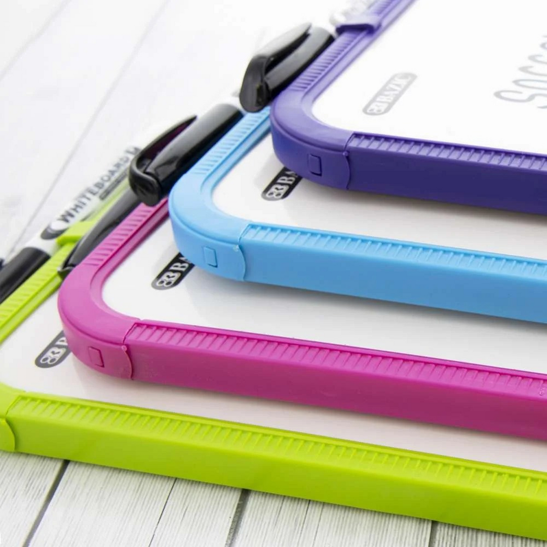 Bazic Asstd Color 8.5" X 11" Dry Erase Board With Marker