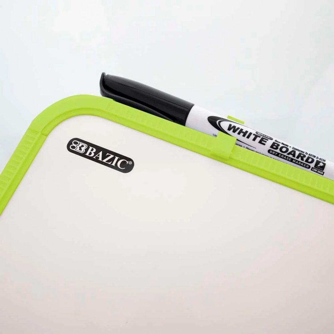 Bazic Asstd Color 8.5" X 11" Dry Erase Board With Marker