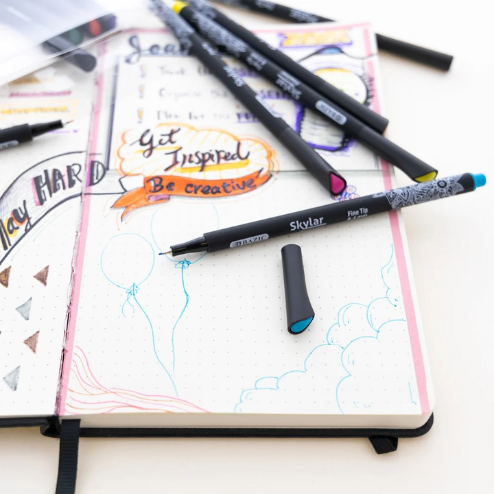 Bazic 10 Color Skylar 0.4 Mm Fineliner Pen