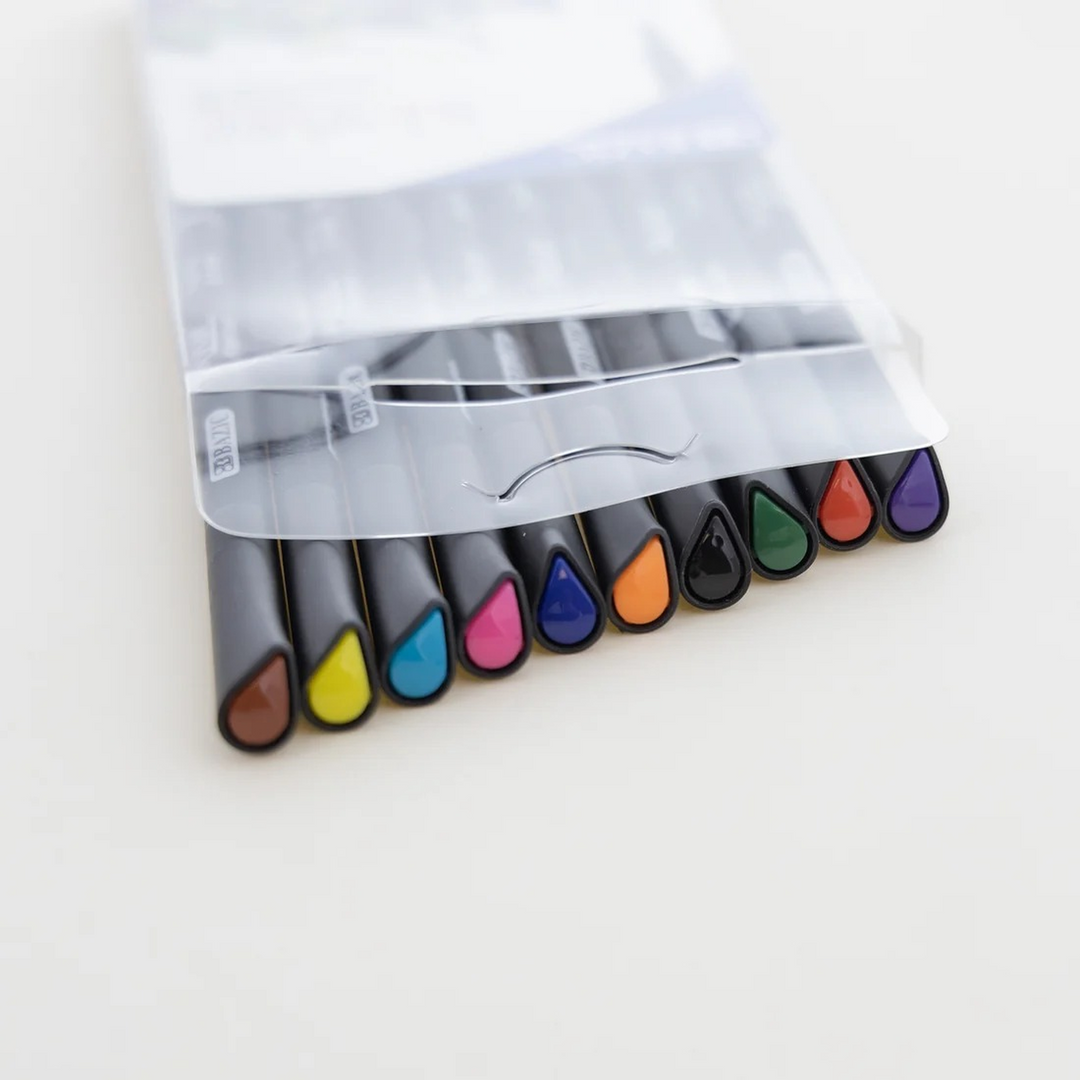 Bazic 10 Color Skylar 0.4 Mm Fineliner Pen
