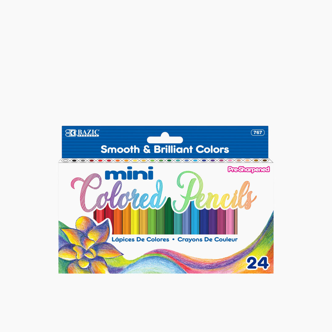 Bazic 24 Mini Colored Pencils