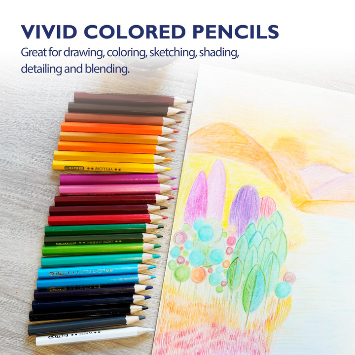 Bazic 24 Mini Colored Pencils