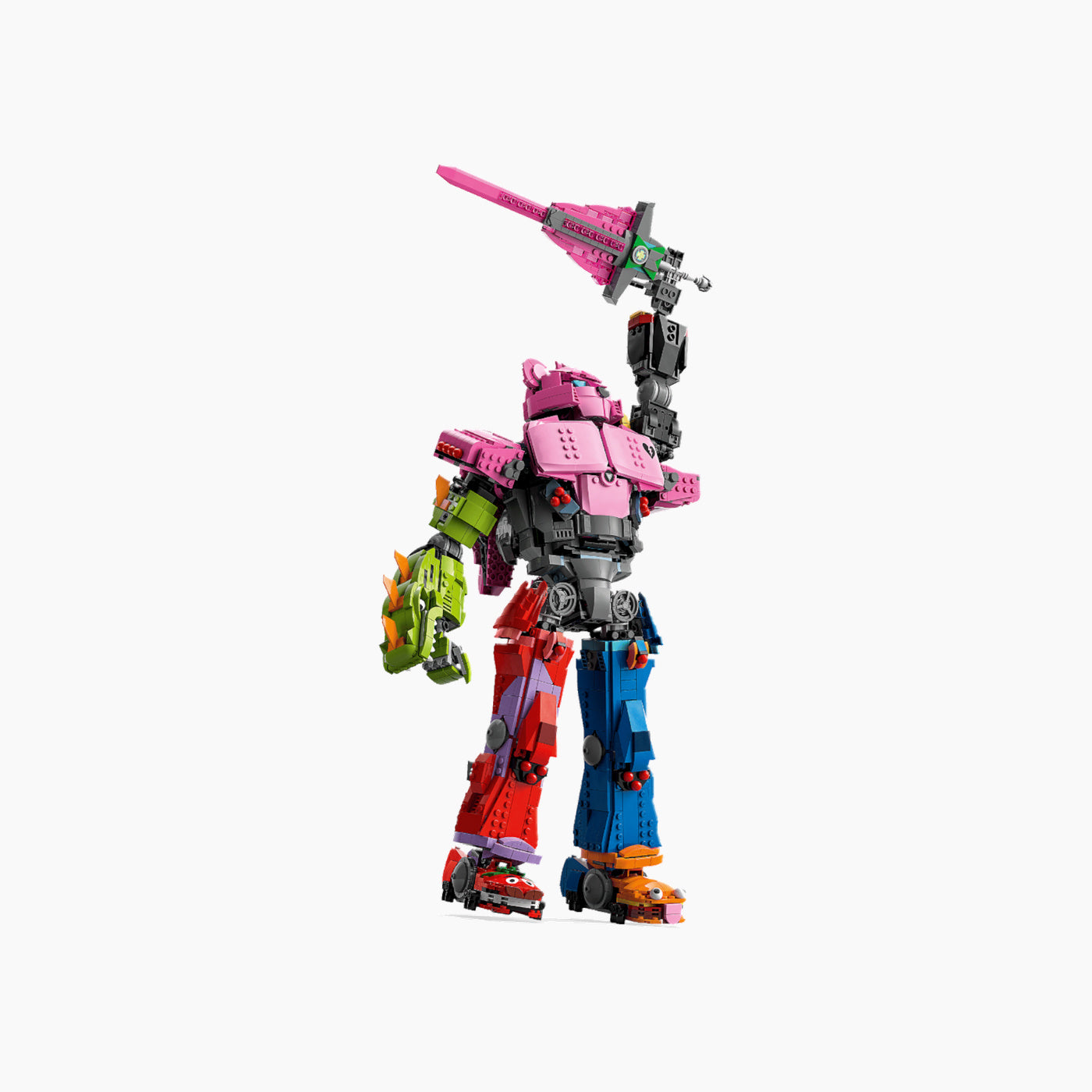 LEGO Mecha Team Leader construction set with posable robot and sword accessory