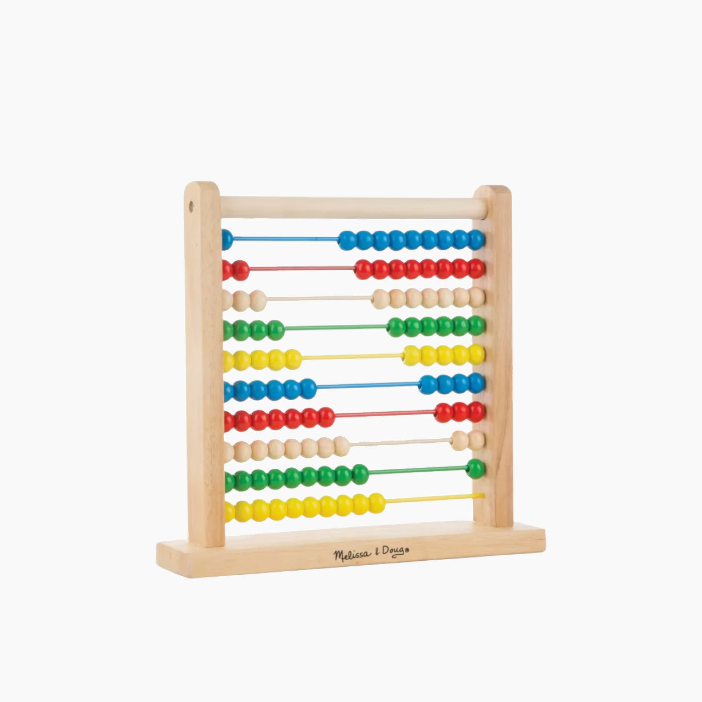 Melissa & Doug classic wooden abacus with 100 colorful beads
