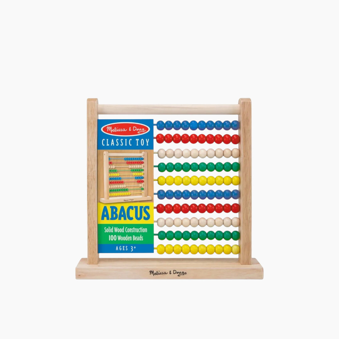 Melissa &amp; Doug classic wooden abacus with 100 colorful beads