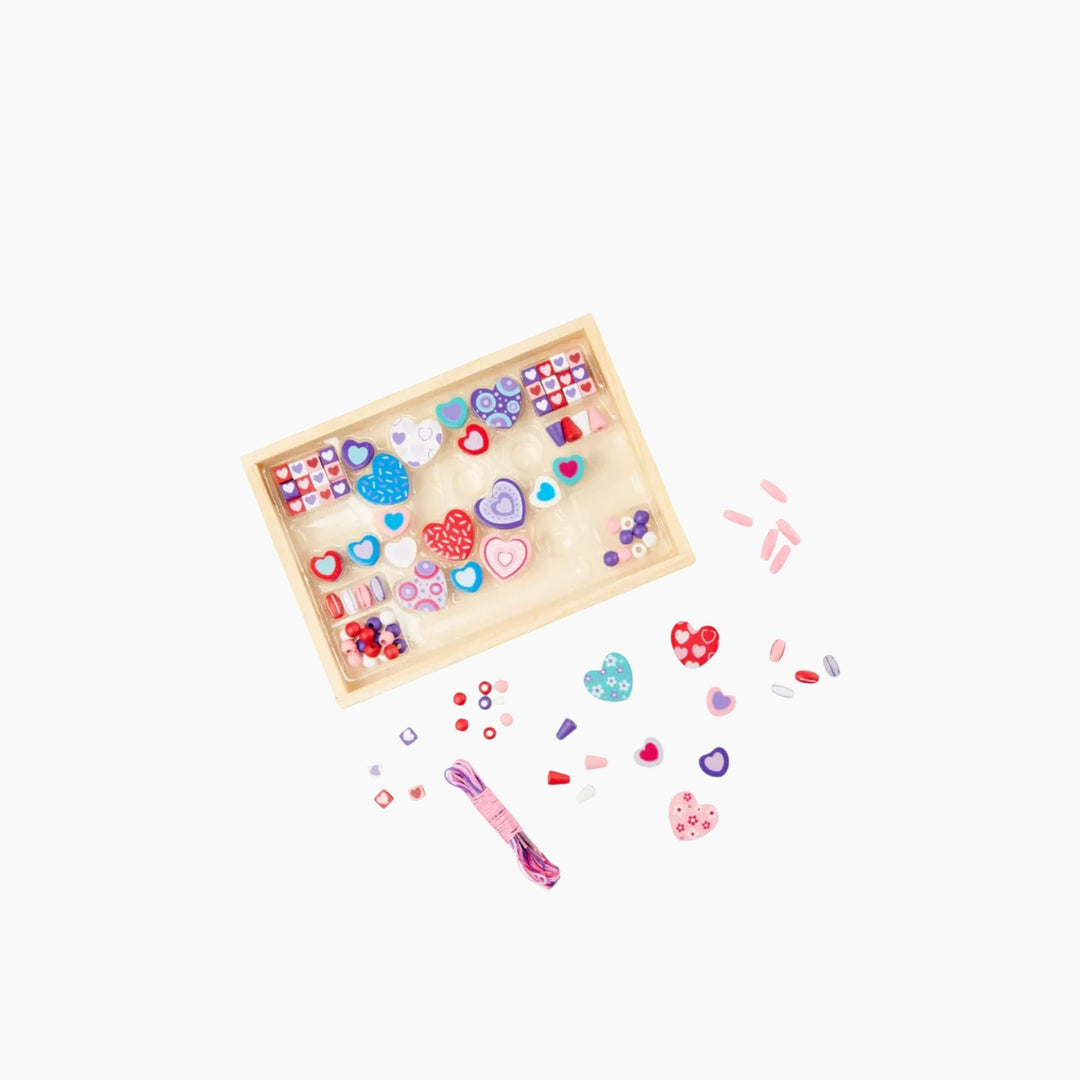 Melissa &amp; Doug Created by Me! Heart Beads Wooden Bead Kit