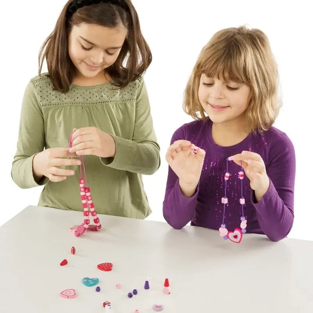 Melissa &amp; Doug Created by Me! Heart Beads Wooden Bead Kit