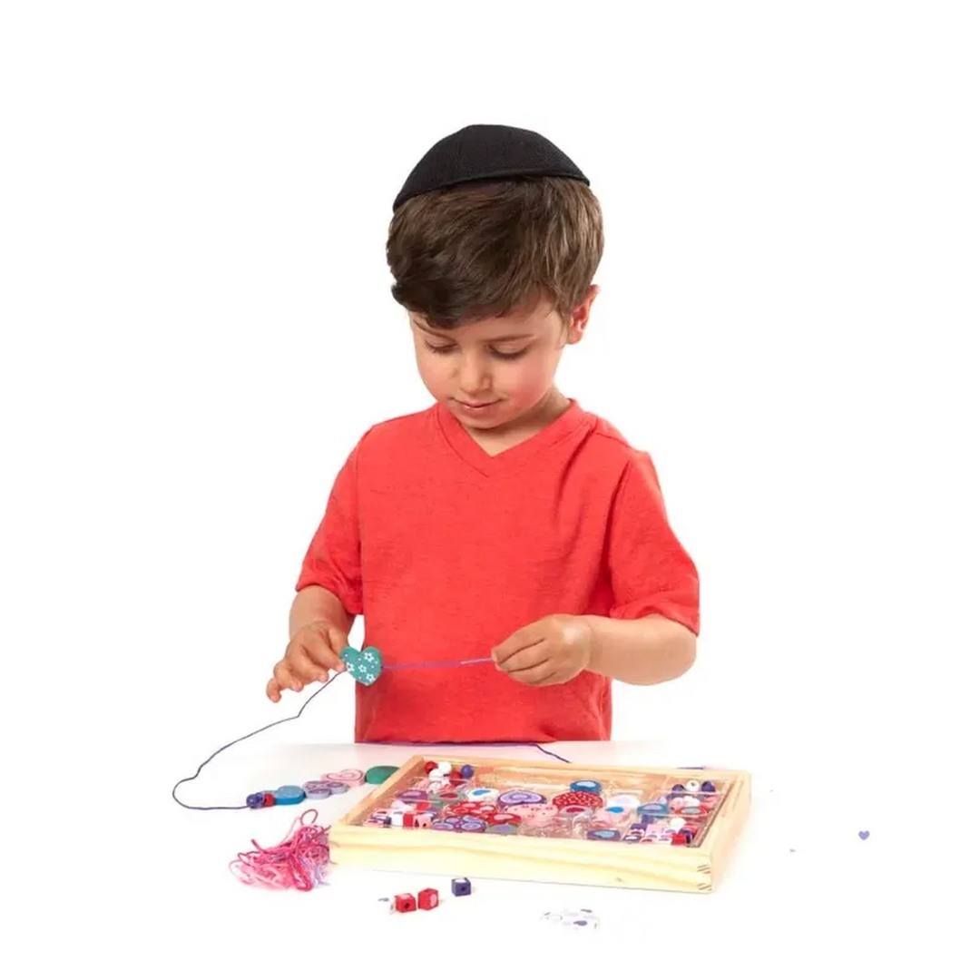 Melissa &amp; Doug Created by Me! Heart Beads Wooden Bead Kit