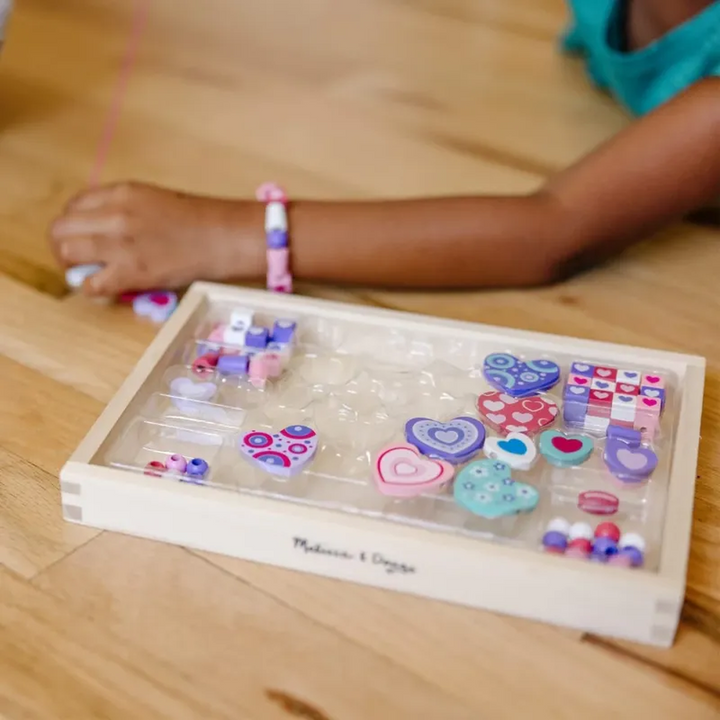 Melissa &amp; Doug Created by Me! Heart Beads Wooden Bead Kit