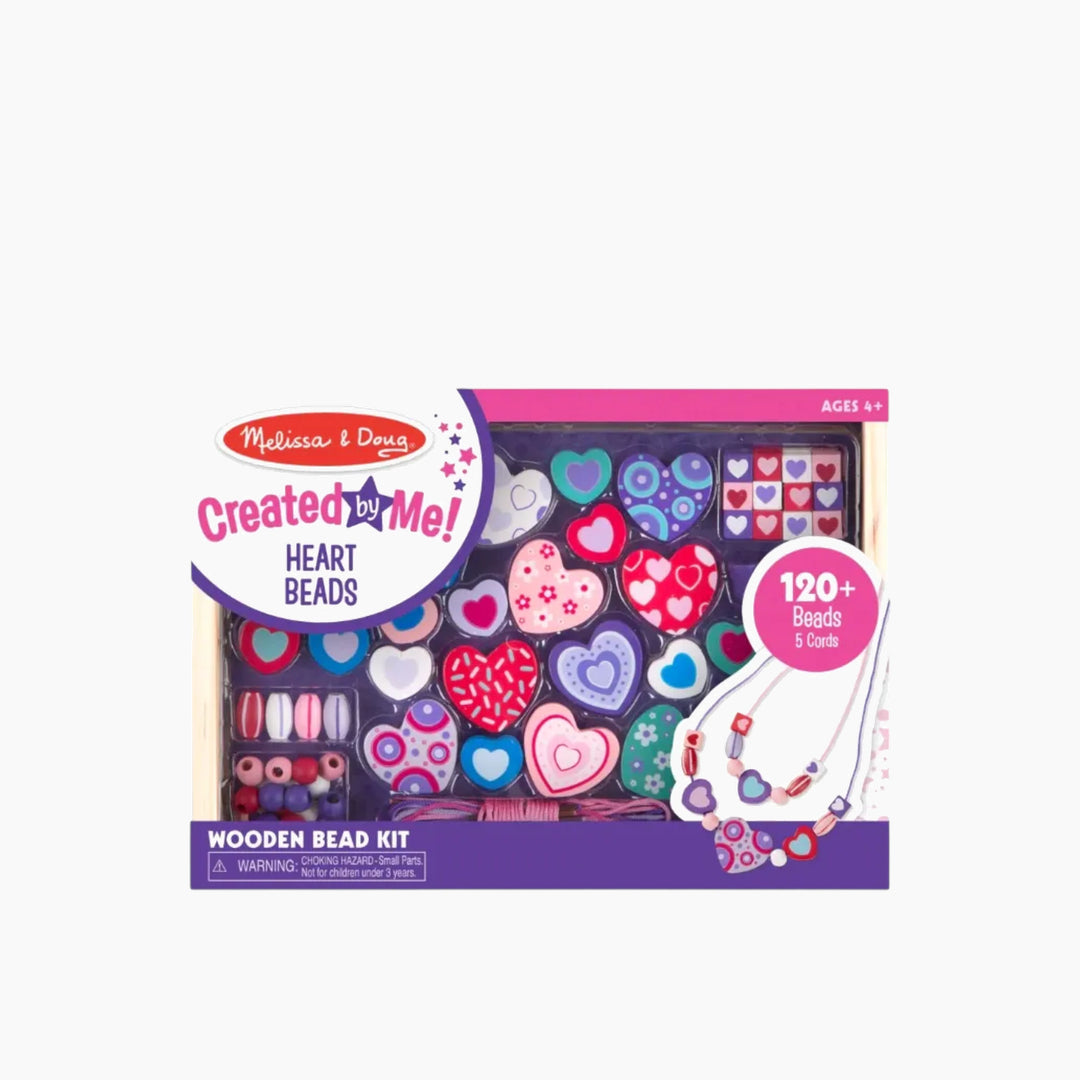 Melissa &amp; Doug Created by Me! Heart Beads Wooden Bead Kit