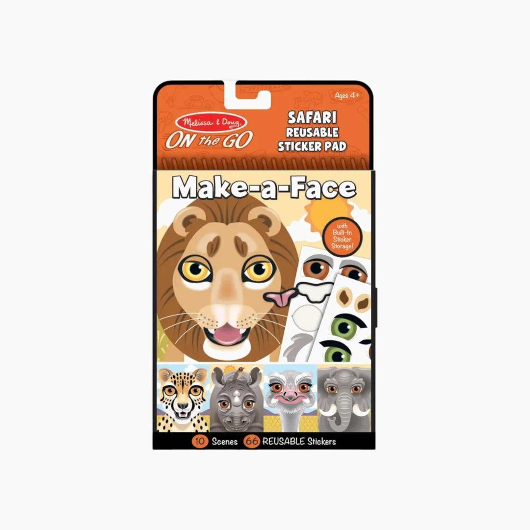 Melissa &amp; Doug Make-A-Face- Safari Reusable Sticker Pad