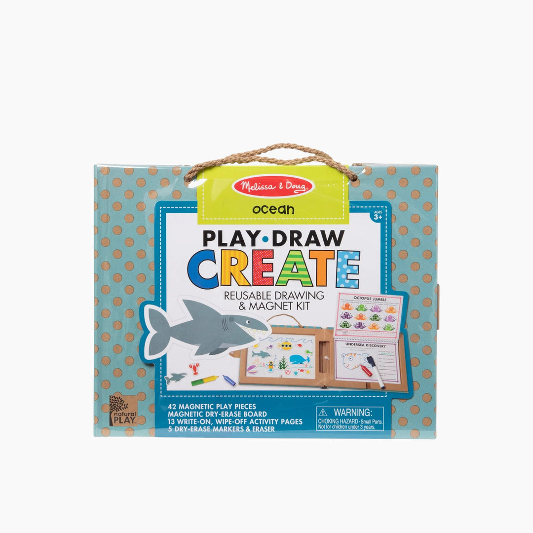 Melissa &amp; Doug Play, Draw, Create reusable drawing kit with dinosaurs