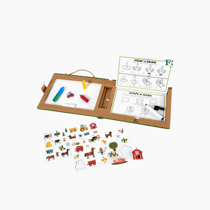 Melissa &amp; Doug Play, Draw, Create reusable drawing kit with farm theme
