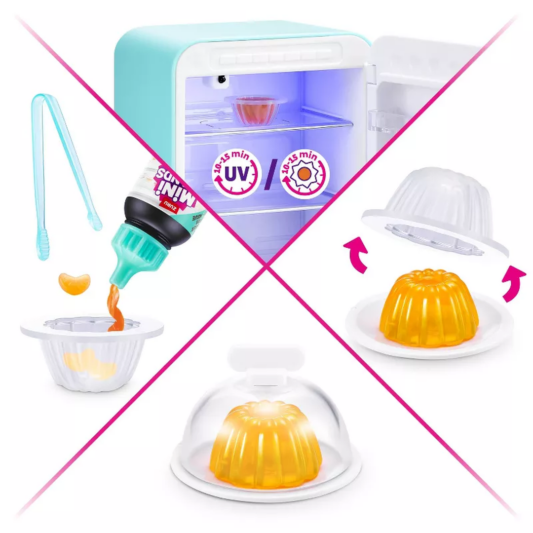 Zuru Mini Brands Fill The Fridge Series 1 Playset with 7 exclusive minis and UV light