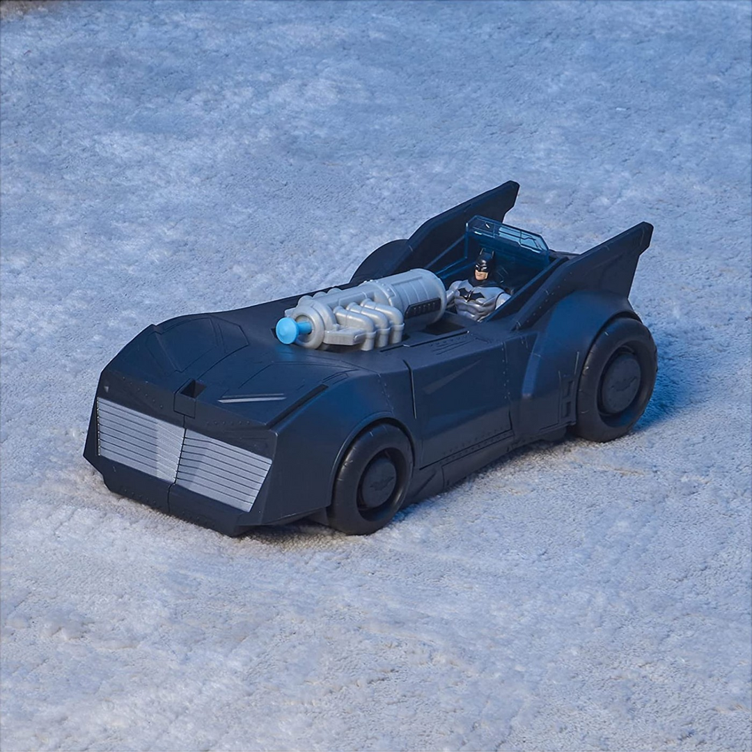 Spin Master DC Batman Tech Defender Batmobile toy car with blaster launcher