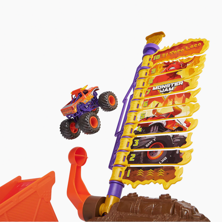 Spin Master Monster Jam El Toro Loco Big Air Challenge Playset with toy truck