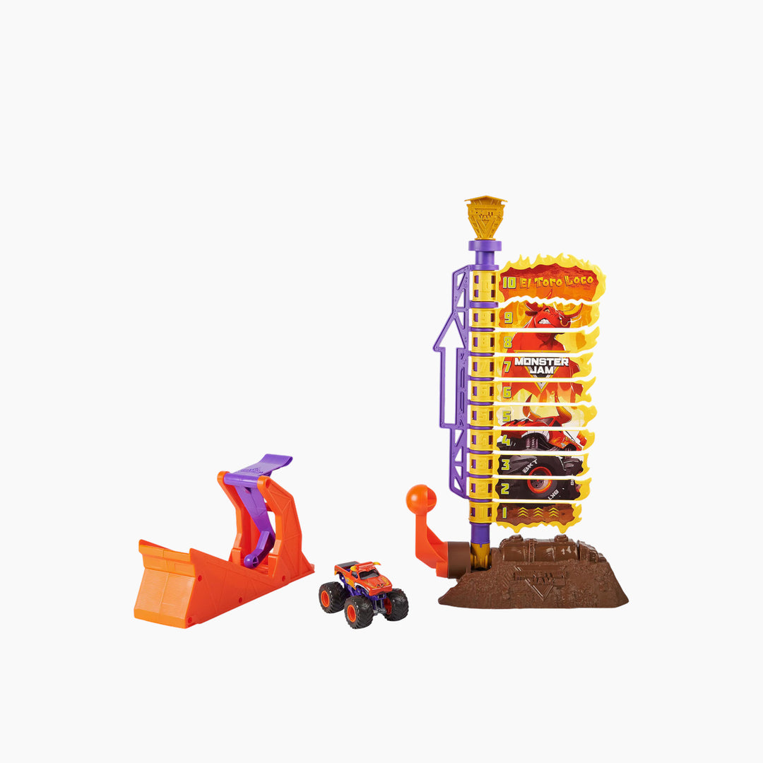 Spin Master Monster Jam El Toro Loco Big Air Challenge Playset with toy truck