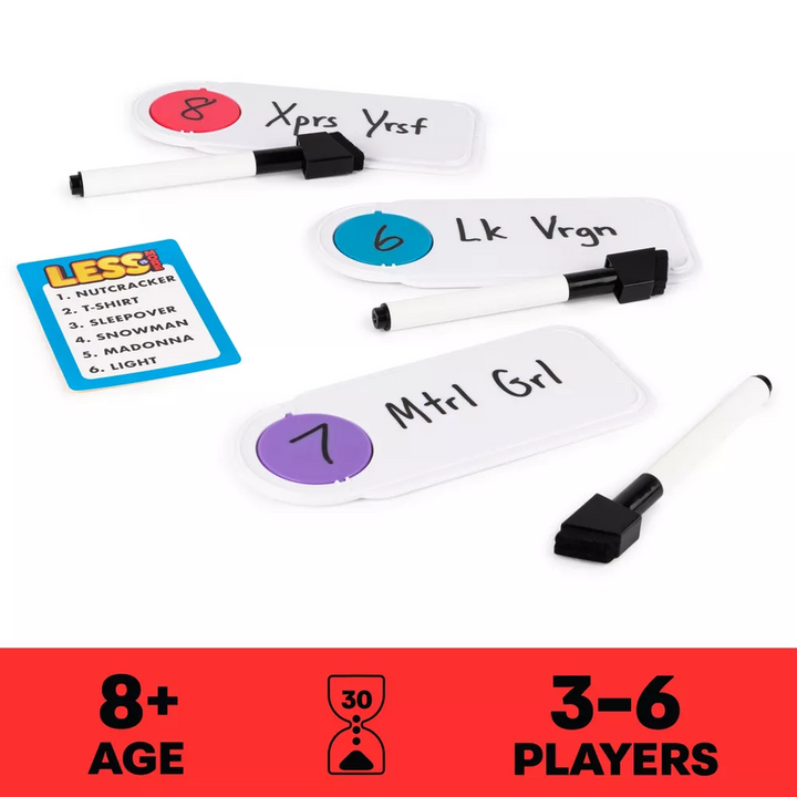 Spin Master Less Is More board game for word guessing