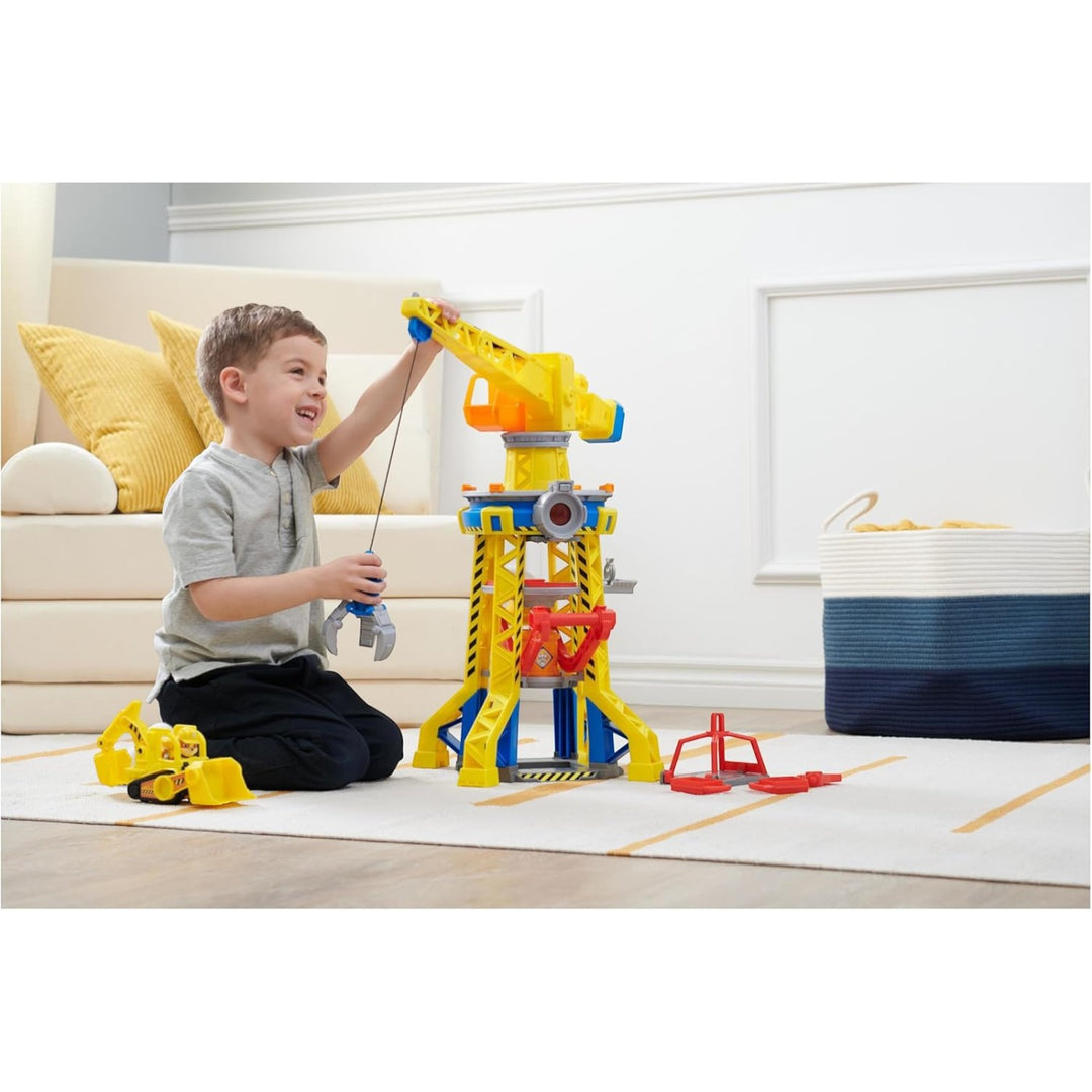 Rubble &amp; Crew Bark Yard Crane Tower Playset - HUNA
