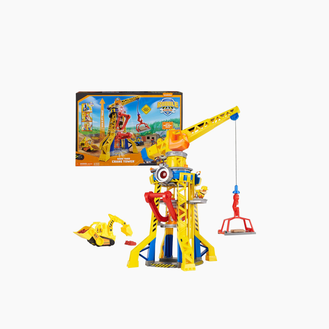 Rubble &amp; Crew Bark Yard Crane Tower Playset - HUNA
