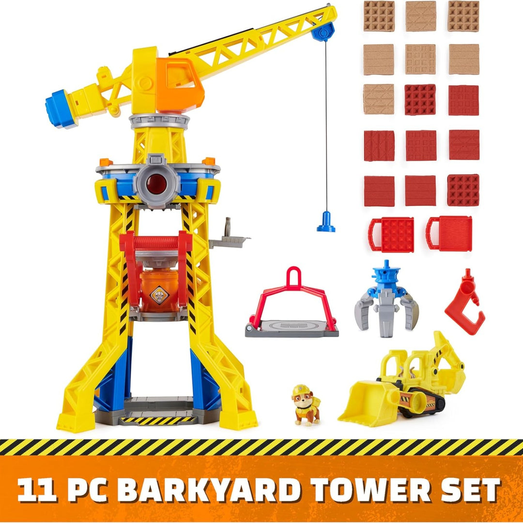 Rubble &amp; Crew Bark Yard Crane Tower Playset - HUNA