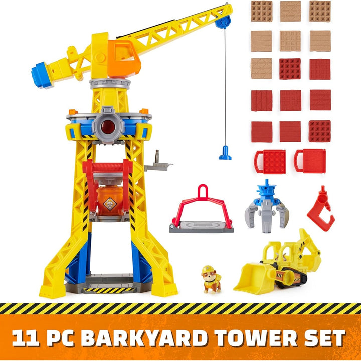 Rubble &amp; Crew Bark Yard Crane Tower Playset - HUNA