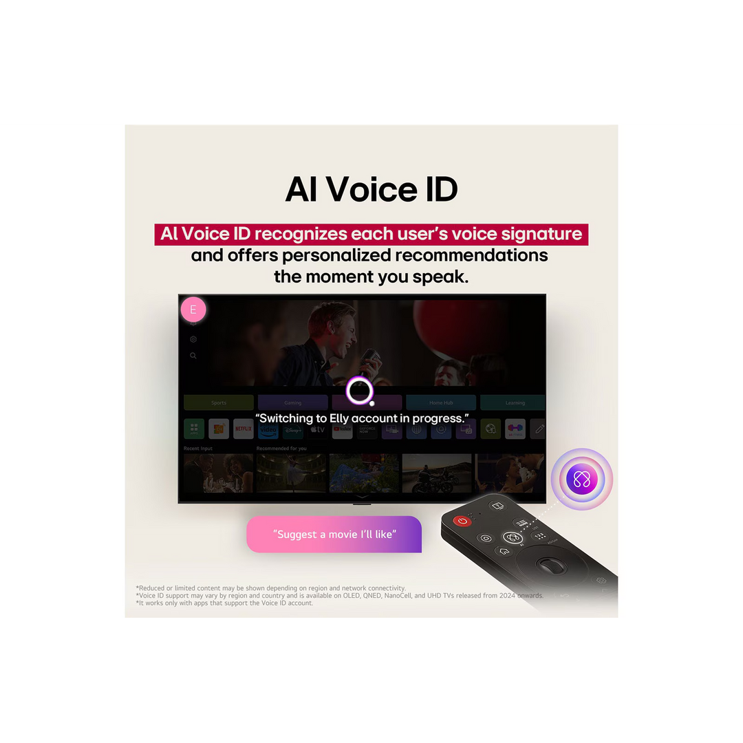 LG 77 inch OLED evo AI C5 4K 144Hz Smart TV AI Magic