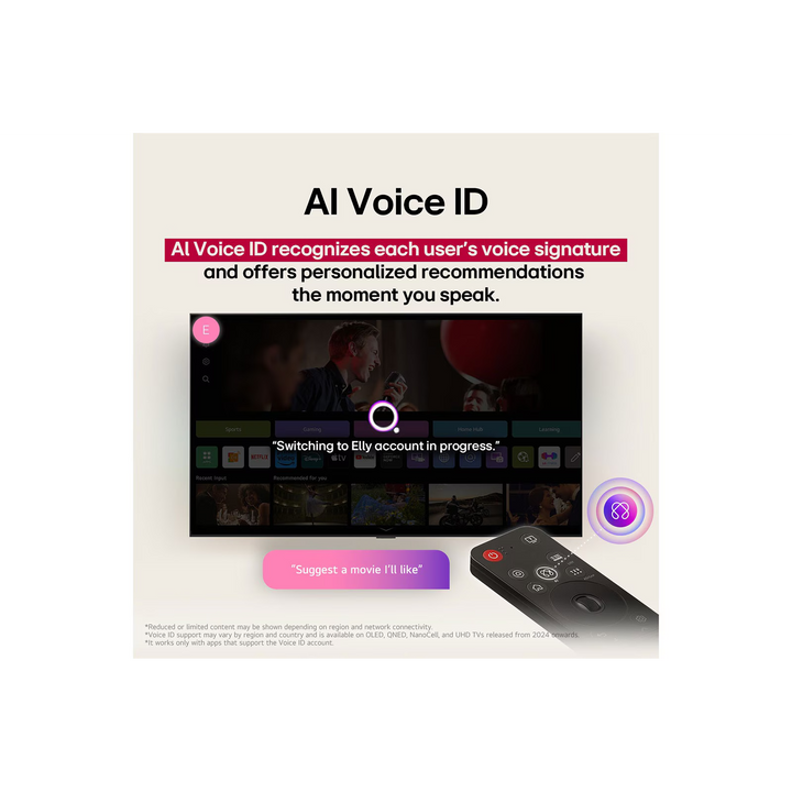 LG 77 inch OLED evo AI C5 4K 144Hz Smart TV AI Magic