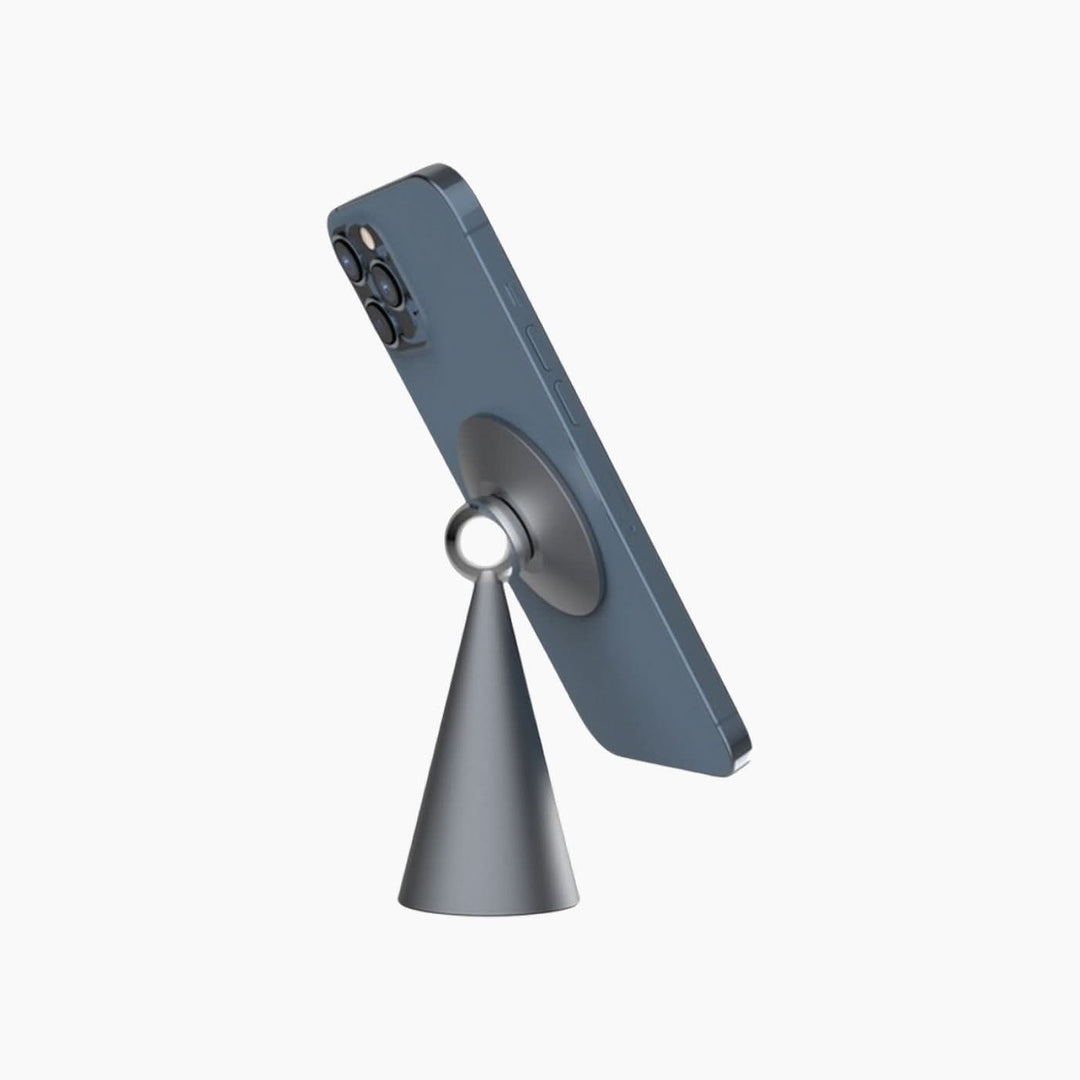 Powerology Aluminum MagSafe phone holder with 360-degree rotation
