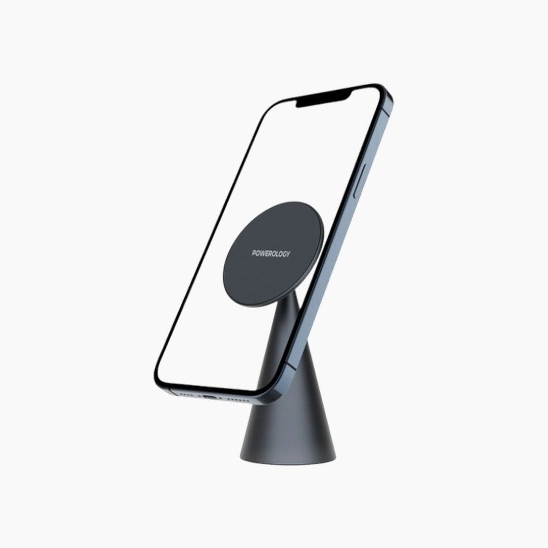 Powerology Aluminum MagSafe phone holder with 360-degree rotation