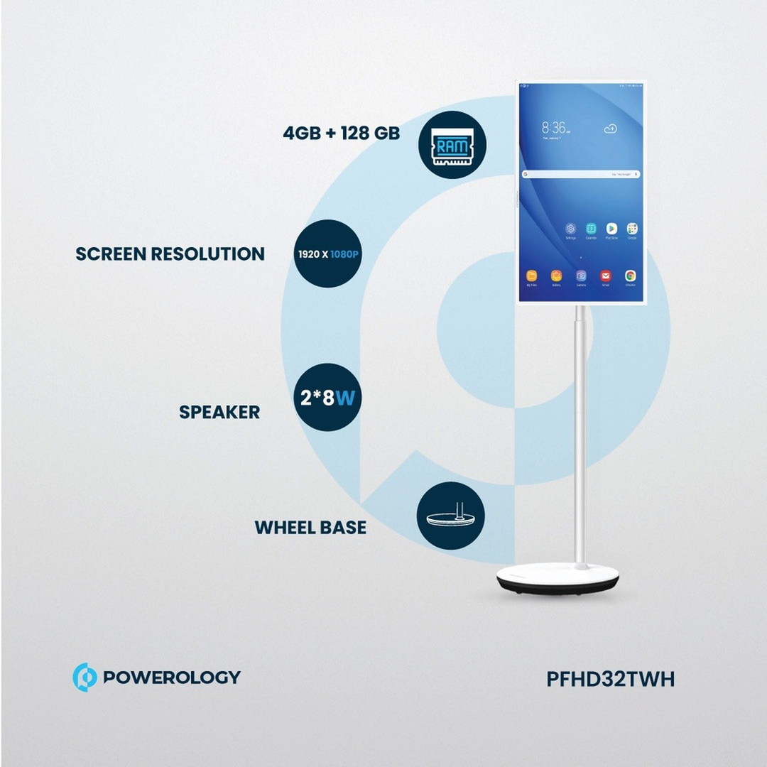 Powerology 32-inch Android Smart Screen with IPS display