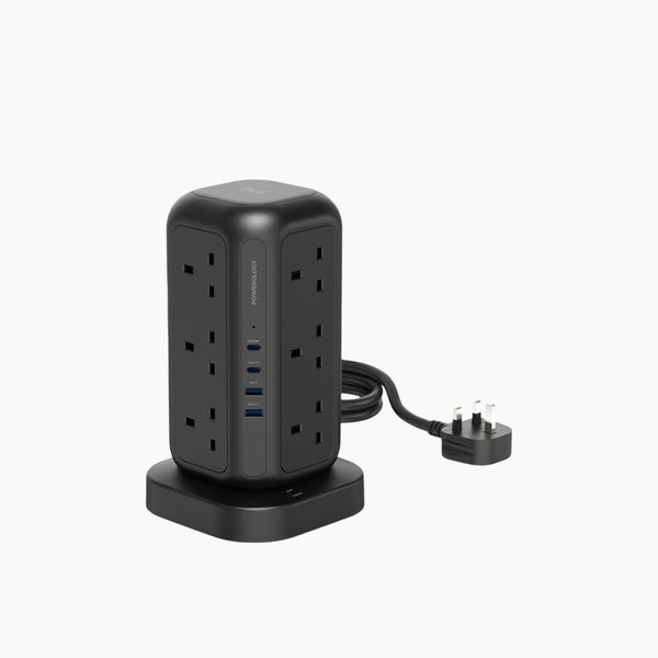 12 AC Sockets GaN Tower Hub Charge UpTo 17 Devices 3M