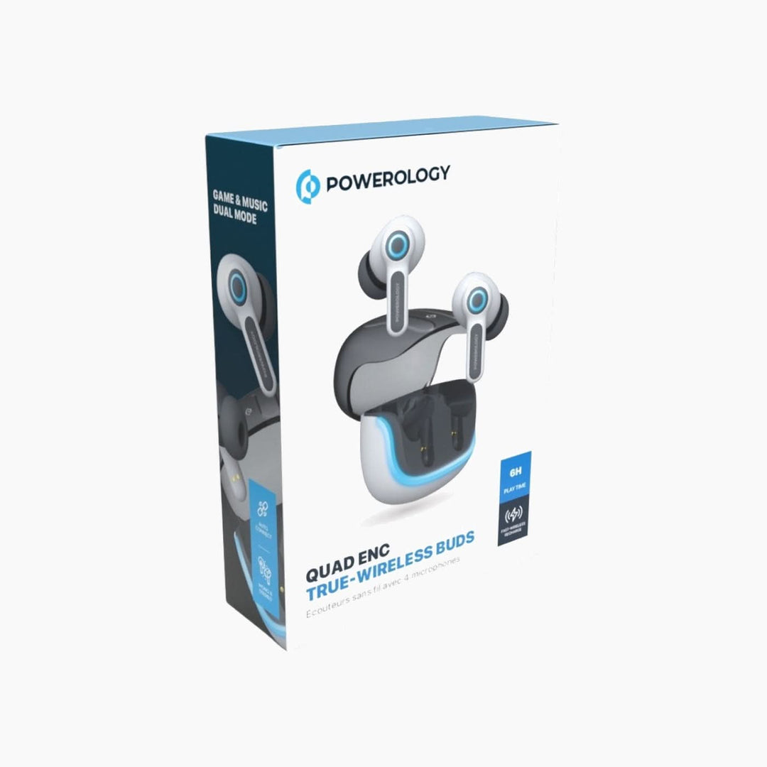 Powerology Quad ENC True-Wireless Earbuds