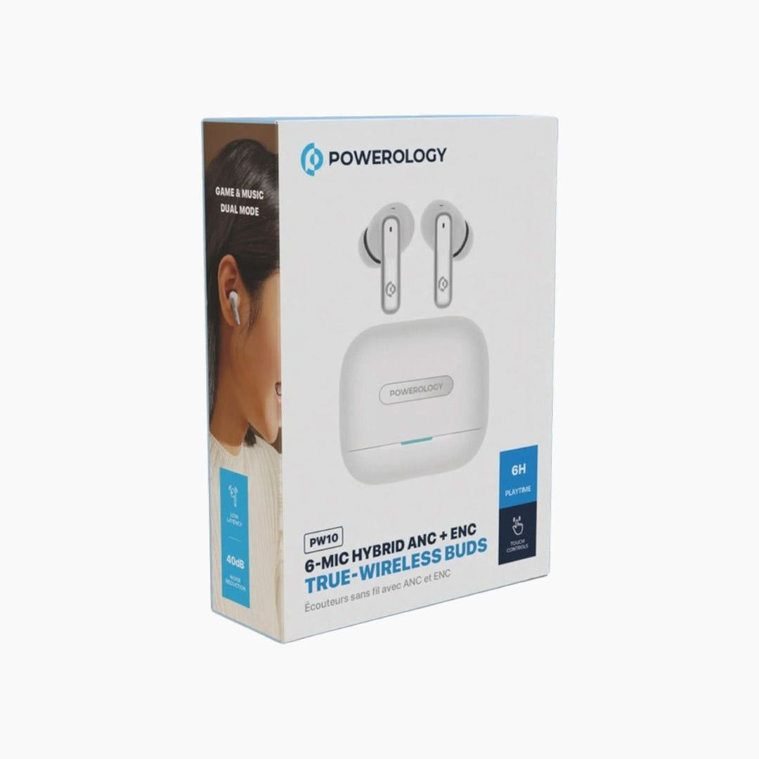 Powerology 6 Mic Hybrid ANC + ENC True Wireless Buds