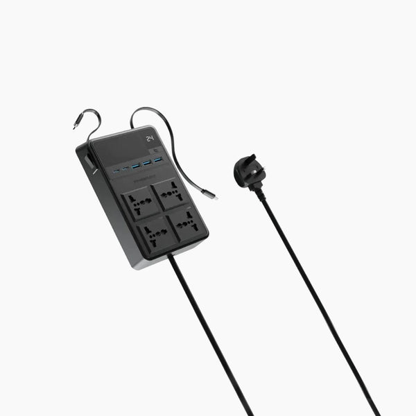 4 AC Power Strip With Built-In Retractable Cables 2500W